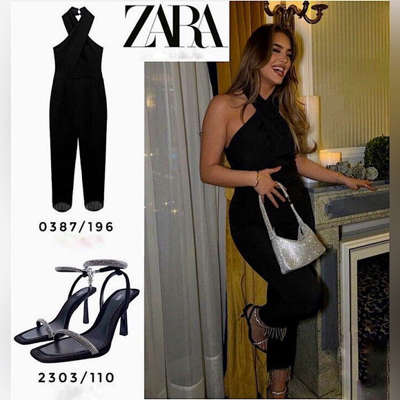 ZARA Velvet Rhinestone Sandals - Picture 6 of 7